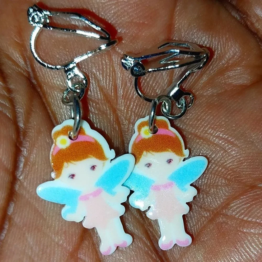 Super cute girls clip-on earrings